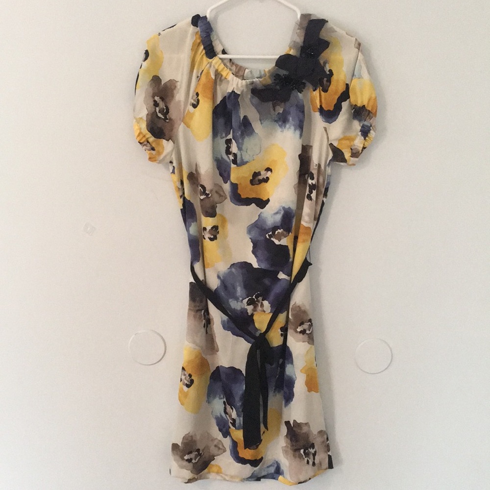 Simply Vera Vera Wang Flower Belted Shift Dress